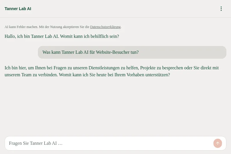 Tanner Lab AI im Einsatz