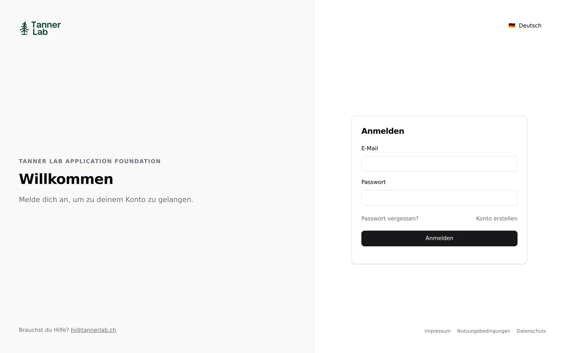 Anmeldung mit Passwort oder passwortlos per Login-Link